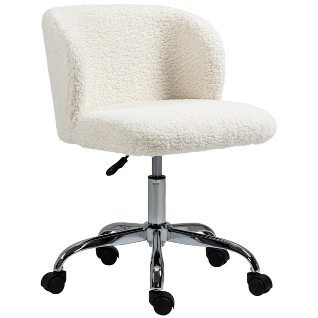 Chaise de bureau Polyester Blanc Couleur blanc <span itemprop=