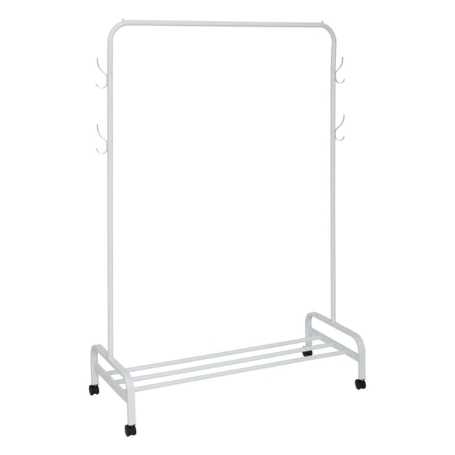 Portant à Vêtements Avec Patères En Métal Blanc Couleur v002227 <span itemprop=