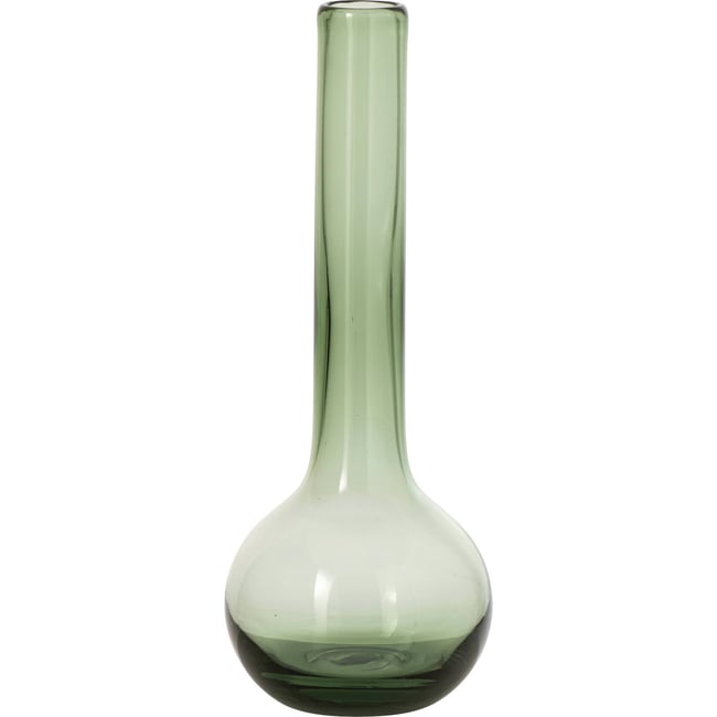 Vase soliflore en verre, Base ronde Couleur vert transparent <span itemprop=