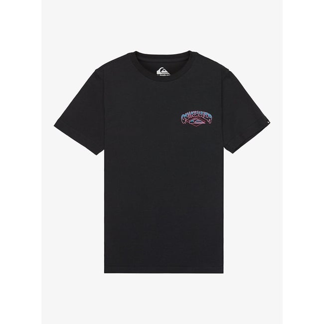 T-shirt manches courtes imprimé 8-16 ans  noir <span itemprop=