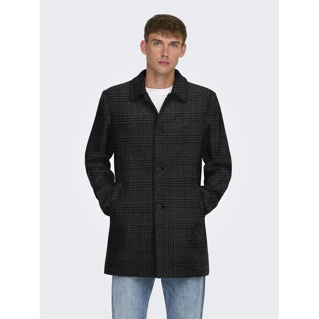 Manteau ONLY & SONS noir - black <span itemprop=