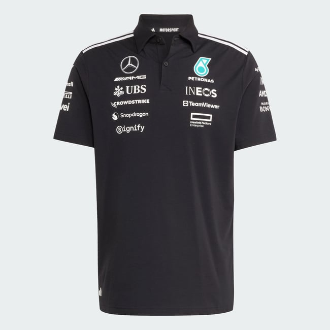 Polo D'équipe Mercedes - Amg Petronas Formula One Polo D'équipe Mercedes - Amg Petronas Formula One black / white <span itemprop=