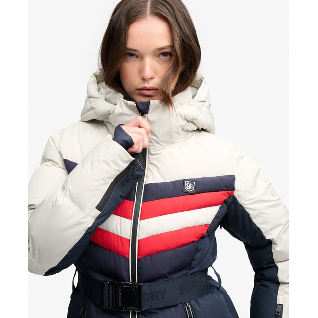 Veste Matelassée Luxe Chevron Ski bleu marine intense <span itemprop=