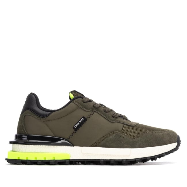 Baskets Plaine Décontractée Lacets kaki <span itemprop=