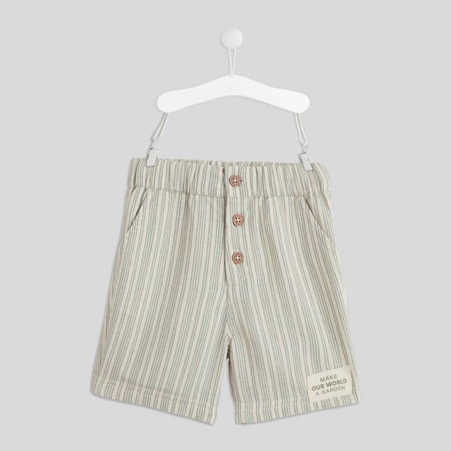 Short Vichy Loud + Proud – Certifié GOTS 100% Coton Bio – Enfant Mixte – Taille Normale Élastique