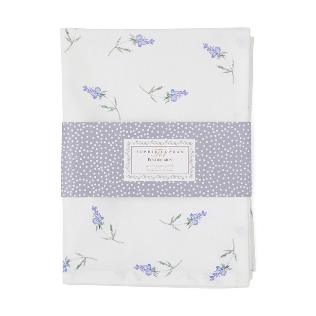 Set of 2 Lavandula Tea Towels, multi-coloured, SOPHIE CONRAN FOR PORTMEIRION