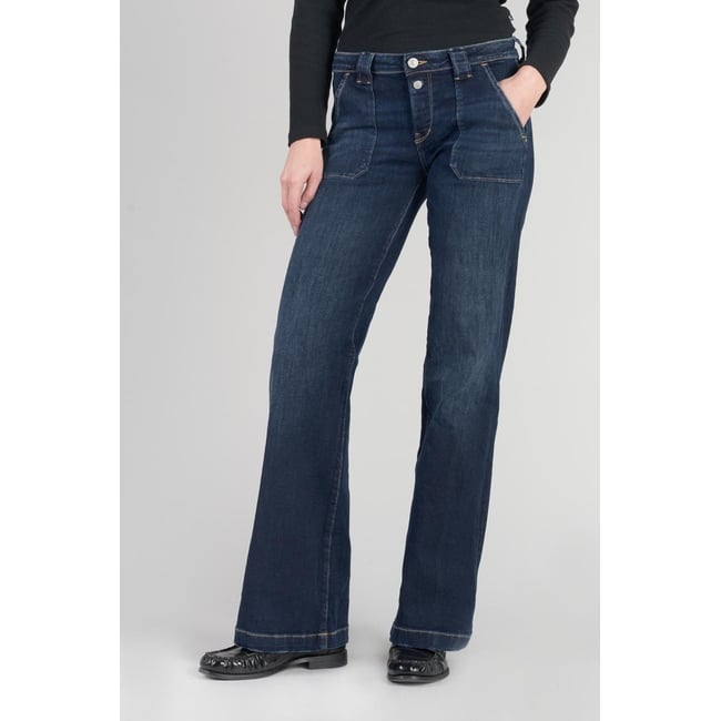 Jeans flare , longueur 34 blue <span itemprop=