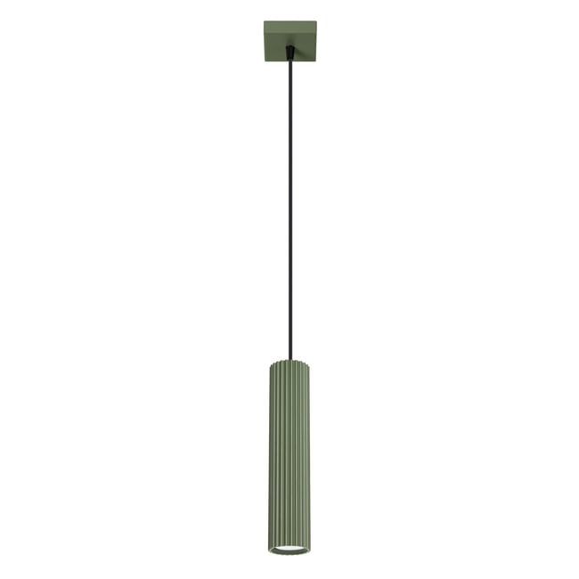 Suspension Aluminium Vert Olive GU10 1 Karbon Couleur vert <span itemprop=