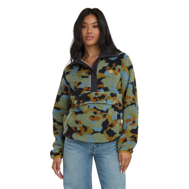 Sweat col montant SWITCHBACK vert dusty green <span itemprop=