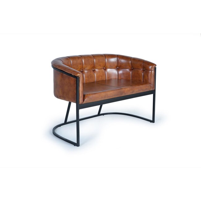 Canapé 2 places Couleur marron <span itemprop=