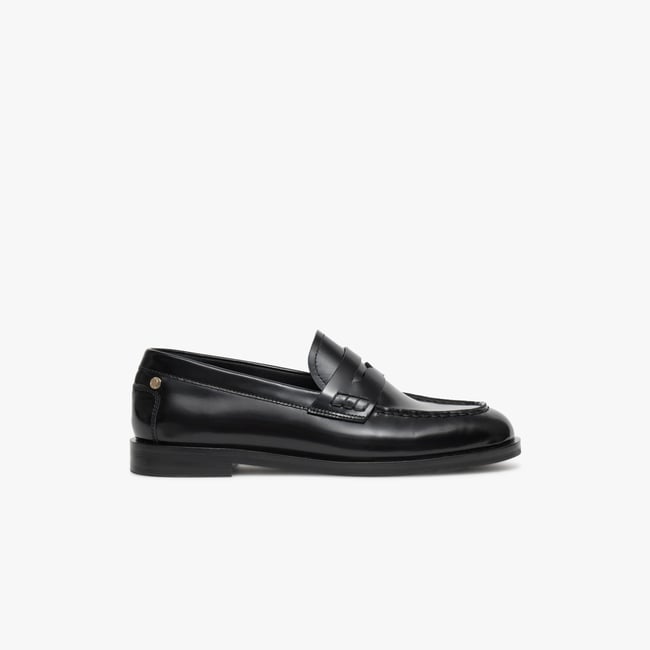 Mocassin en cuir AIDA noir <span itemprop=