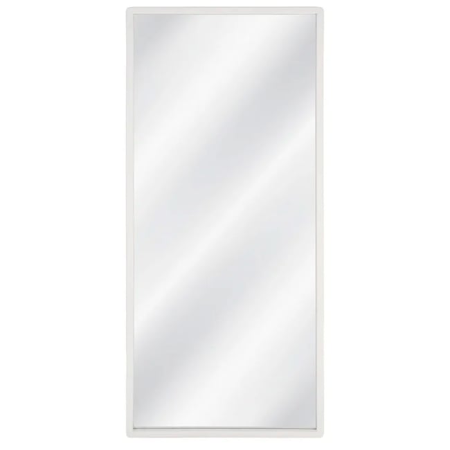 Grand miroir rectangulaire en bois blanc cassé 80x3x180cm Couleur blanc <span itemprop=