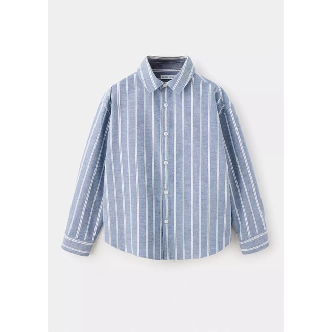Chemise 100 % coton rayures bleu <span itemprop=
