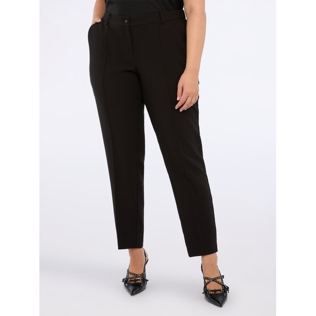 Pantalon New York en tissu stretch noir <span itemprop=