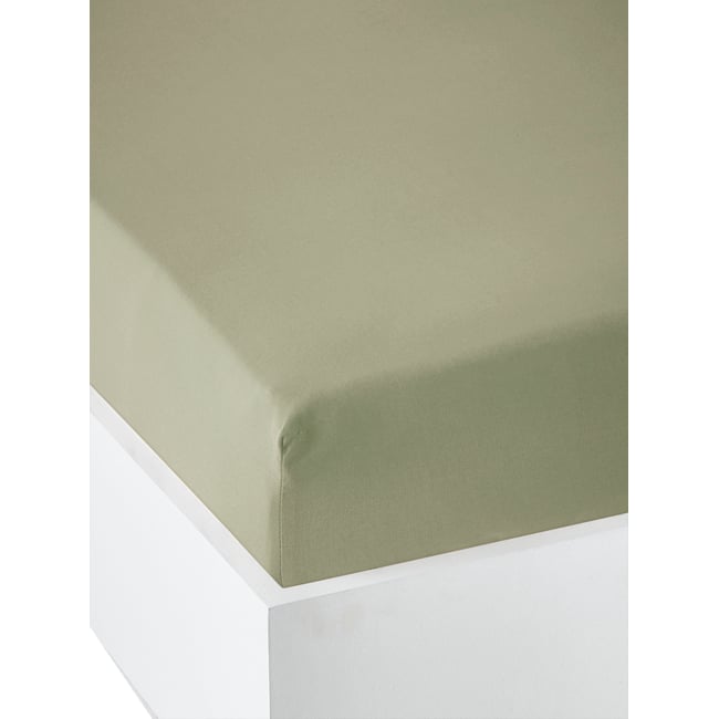 Drap-housse uni olive <span itemprop=