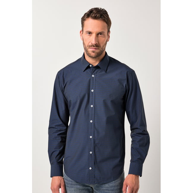 Chemise à carreaux bleu marine <span itemprop=