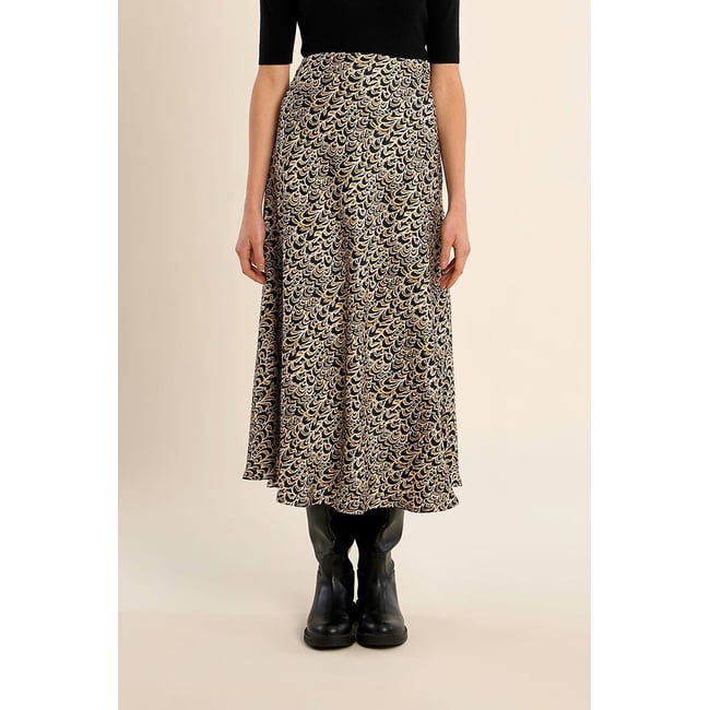 Jupe longue imprimée imprimé multicolore <span itemprop=