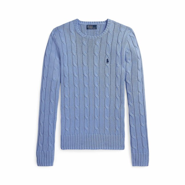 Pullover mit Rundhalsausschnitt aus Baumwolle mit Zopfmuster - POLO RALPH LAUREN