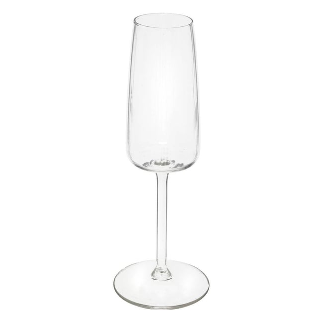 Lot de 6 flûtes à champagne en verre 22 cl TANYA Couleur transparent <span itemprop=