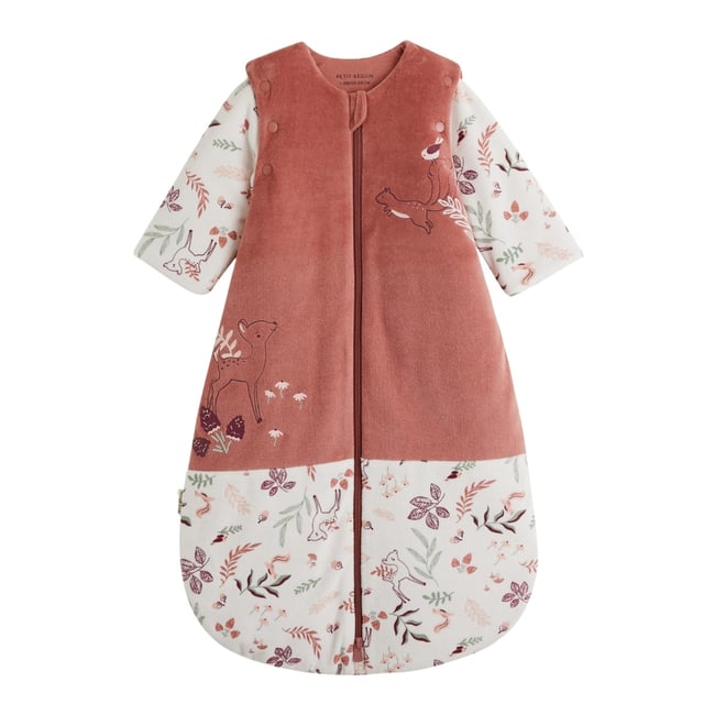 Gigoteuse d'hiver en velours avec manches amovibles Evie rose <span itemprop=