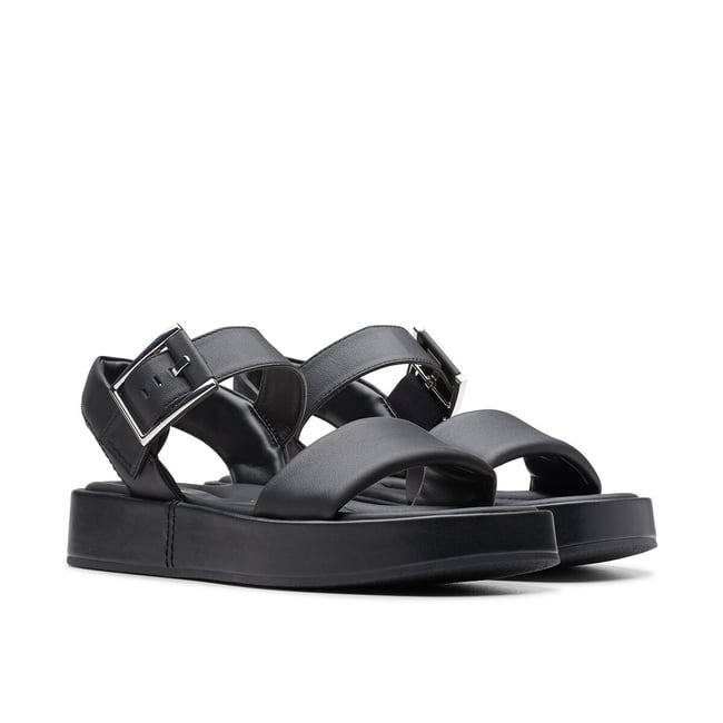 Sandales en cuir Alda Strap  noir <span itemprop=