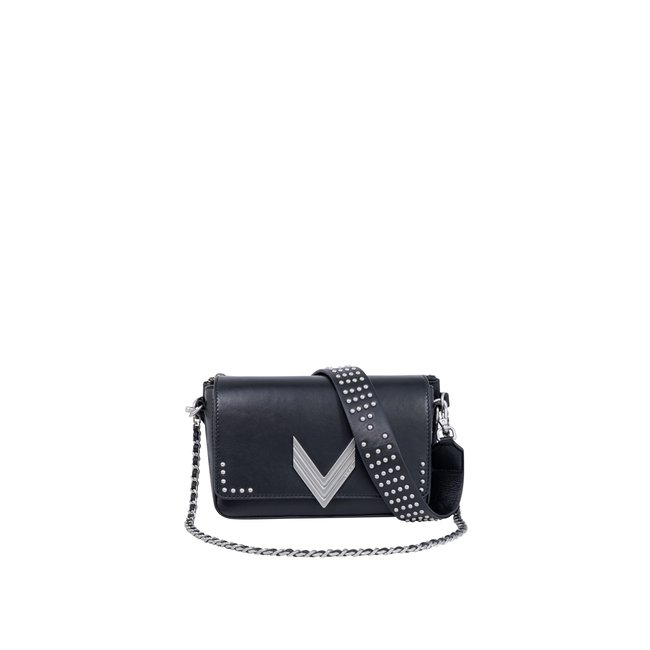 Le 111 BARBETTE cuir décor clous noir <span itemprop=