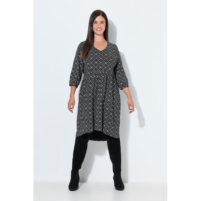 Robe avec imprimé, coupe évasée - ULLA POPKEN