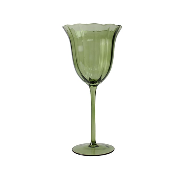 Lot de 4 verres à pied 48,5cl, EDEN Couleur vert <span itemprop=