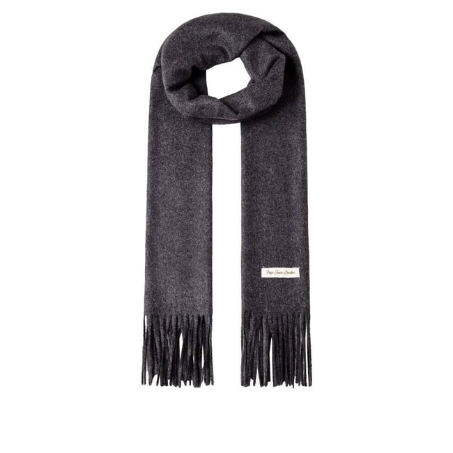 Écharpe À Franges gris foncé chine <span itemprop=
