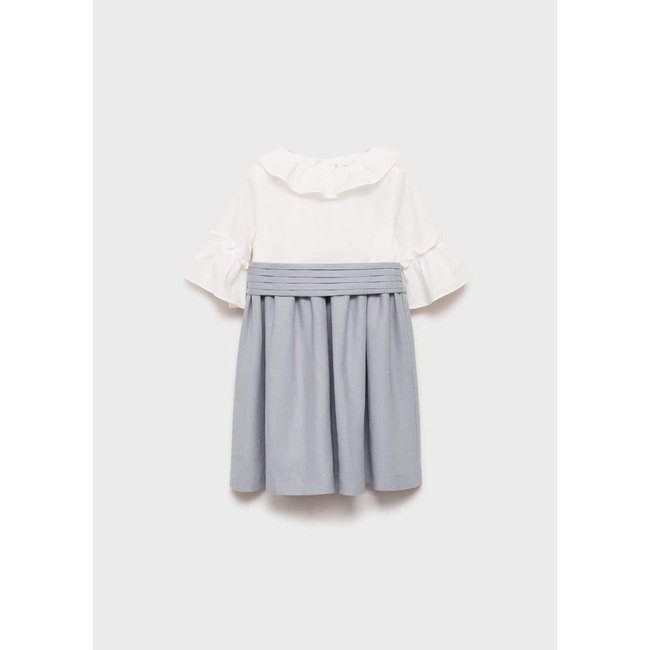 Robe jupe contrastante blanc <span itemprop=