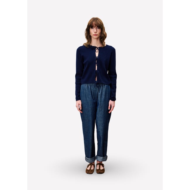 Pantalon  OXALIS bleu marine <span itemprop=