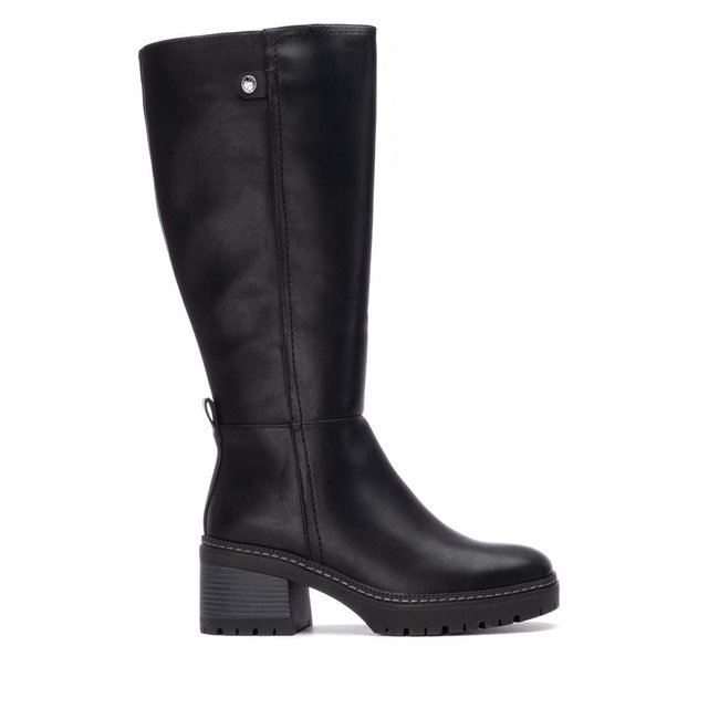 Botte Talon Décontractée Fermeture éclair noir <span itemprop=