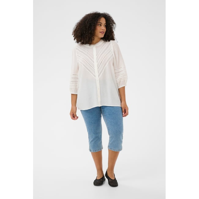 Chemise à manches longues blanc chalk <span itemprop=