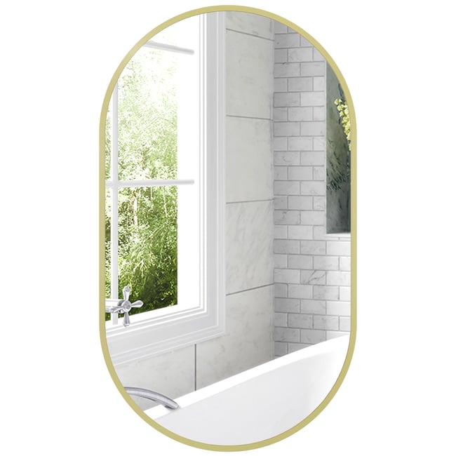 Miroir de salle de bains Alliage d'aluminium Couleur jaune <span itemprop=