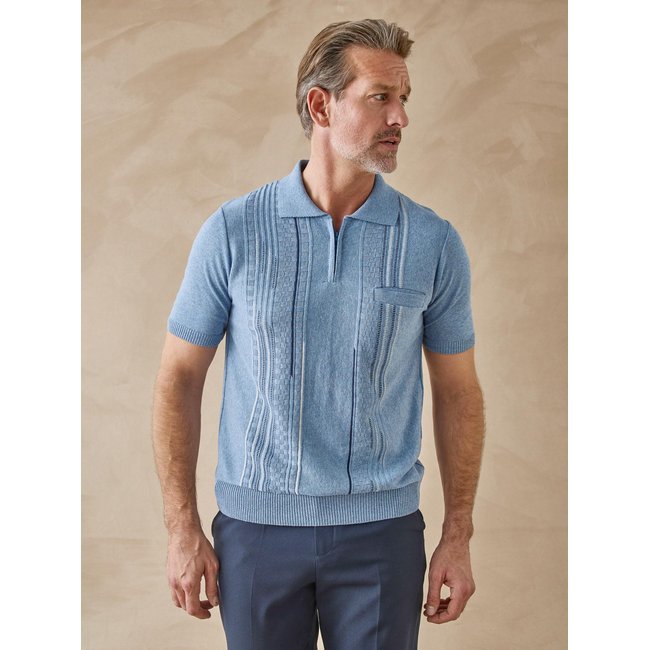 Pul polo jacquard zippé homme - DAXON