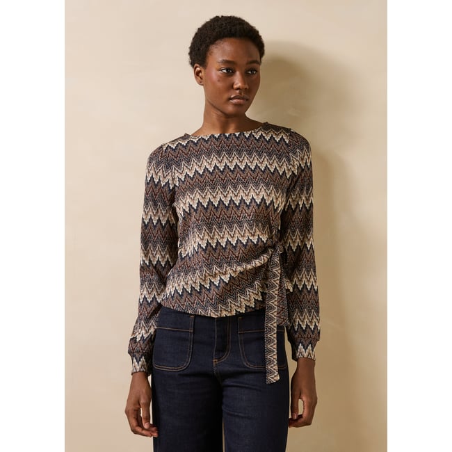 T-shirt oversize manches longues bleu <span itemprop=