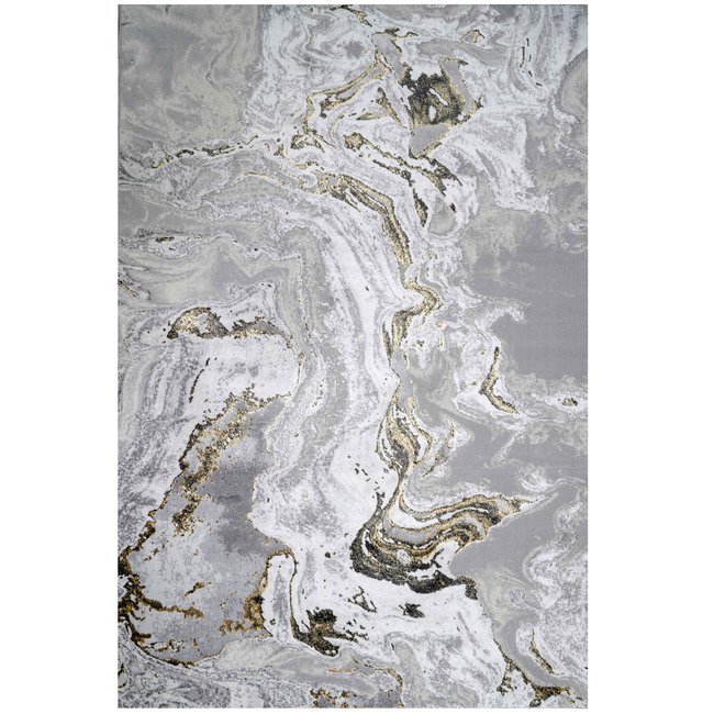 Tapis moderne, effet brillant MARBLE Couleur or <span itemprop=