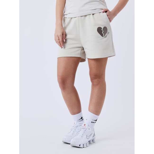 Short cœur brisé greige / taupe <span itemprop=