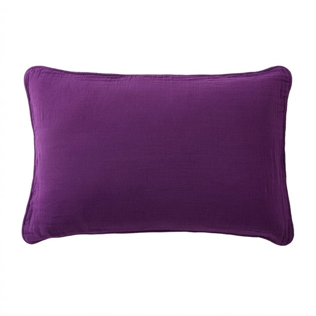 Coussin rectangulaire déhoussable 40x60 cm Gaze de Coton Hampton Opulence opulence <span itemprop=