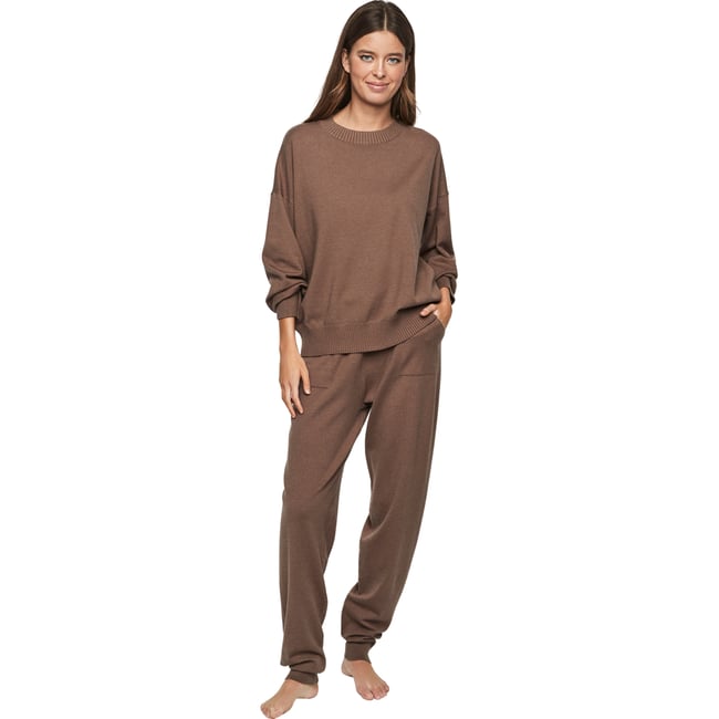 Tenue détente pyjama pantalon top col rond P108 MINIMAL PREMIUM - SELMARK