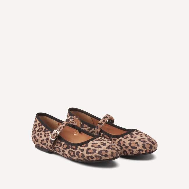 Kids' Leather Ballet Pumps in Leopard Print leopard print LA REDOUTE COLLECTIONS