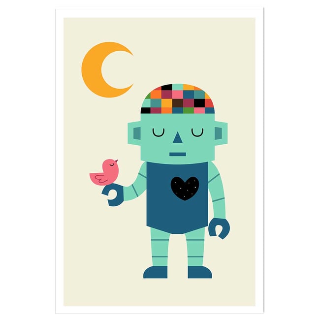 Affiche  coeur de robot - HEXOA