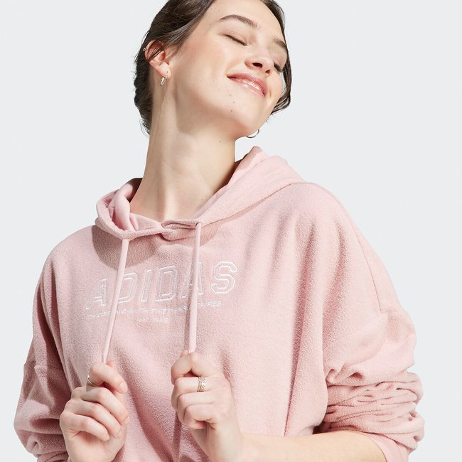 Felpa adidas corta rosa clearance