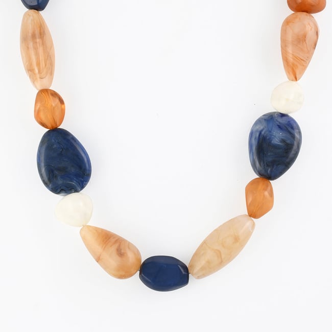 Collier perles multicolores multicolore <span itemprop=