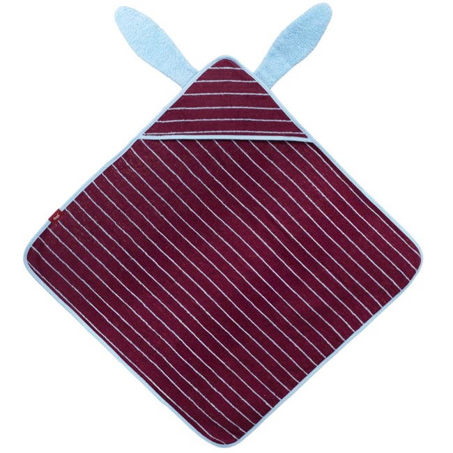 Cape de bain bordeaux, bleu <span itemprop=