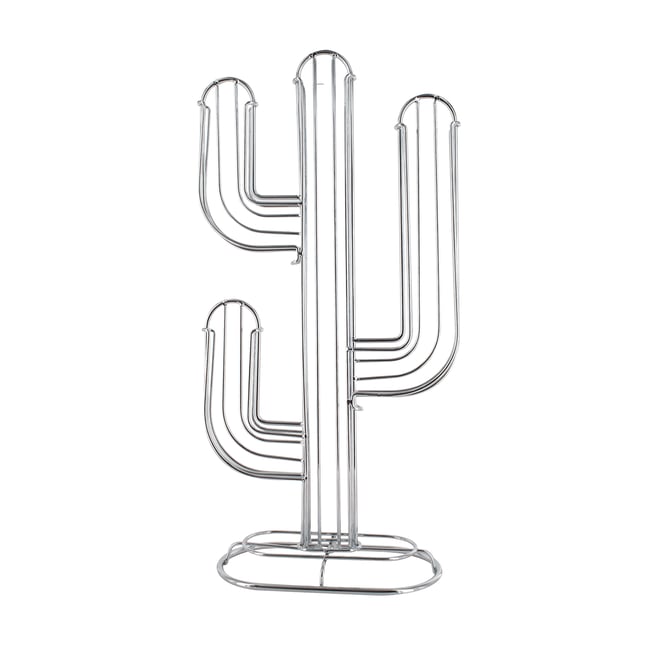 Porte capsules  dosettes Nespresso  Cactus argent <span itemprop=