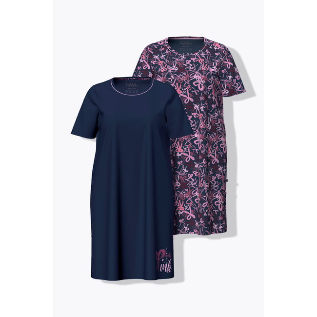 Grands t-shirts en lot de 2 bleu nuit <span itemprop=