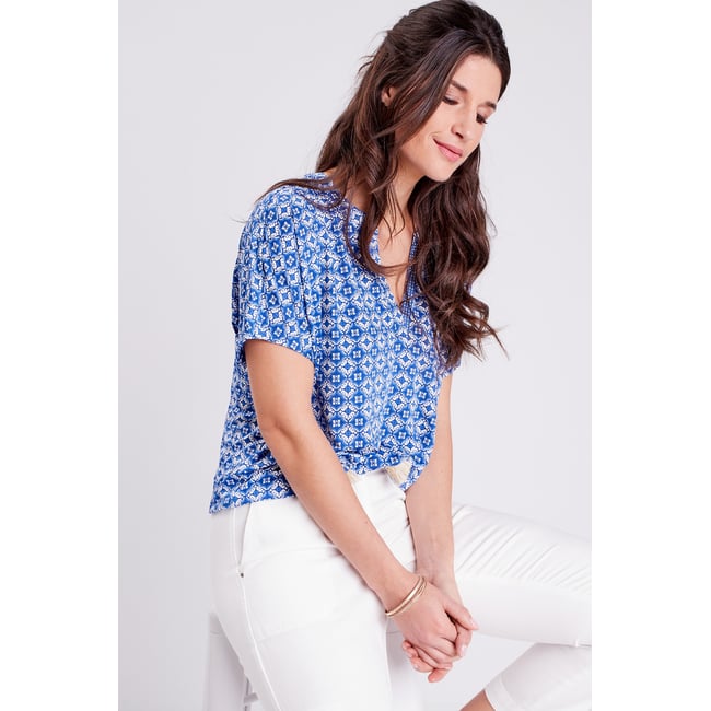 T-shirt à manches courtes bleu foncé <span itemprop=