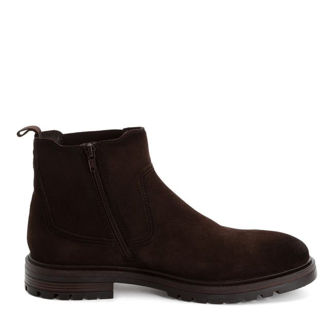 Bottine Chelsea homme marron poivre foncé <span itemprop=