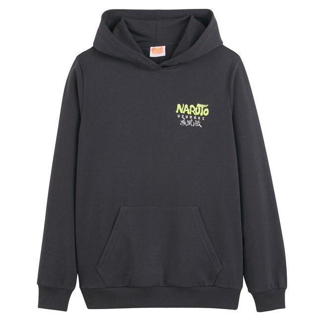 Sweat com capuz Naruto, em moletão antracite <span itemprop=